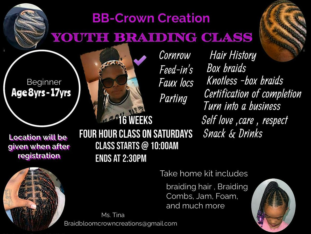 Braid & Bloom Crown Creations (Youth Hair Braiding Class) FREE