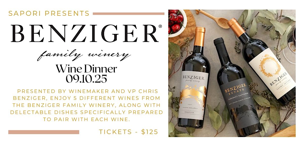 Sapori Presents Benzinger Wine Dinner