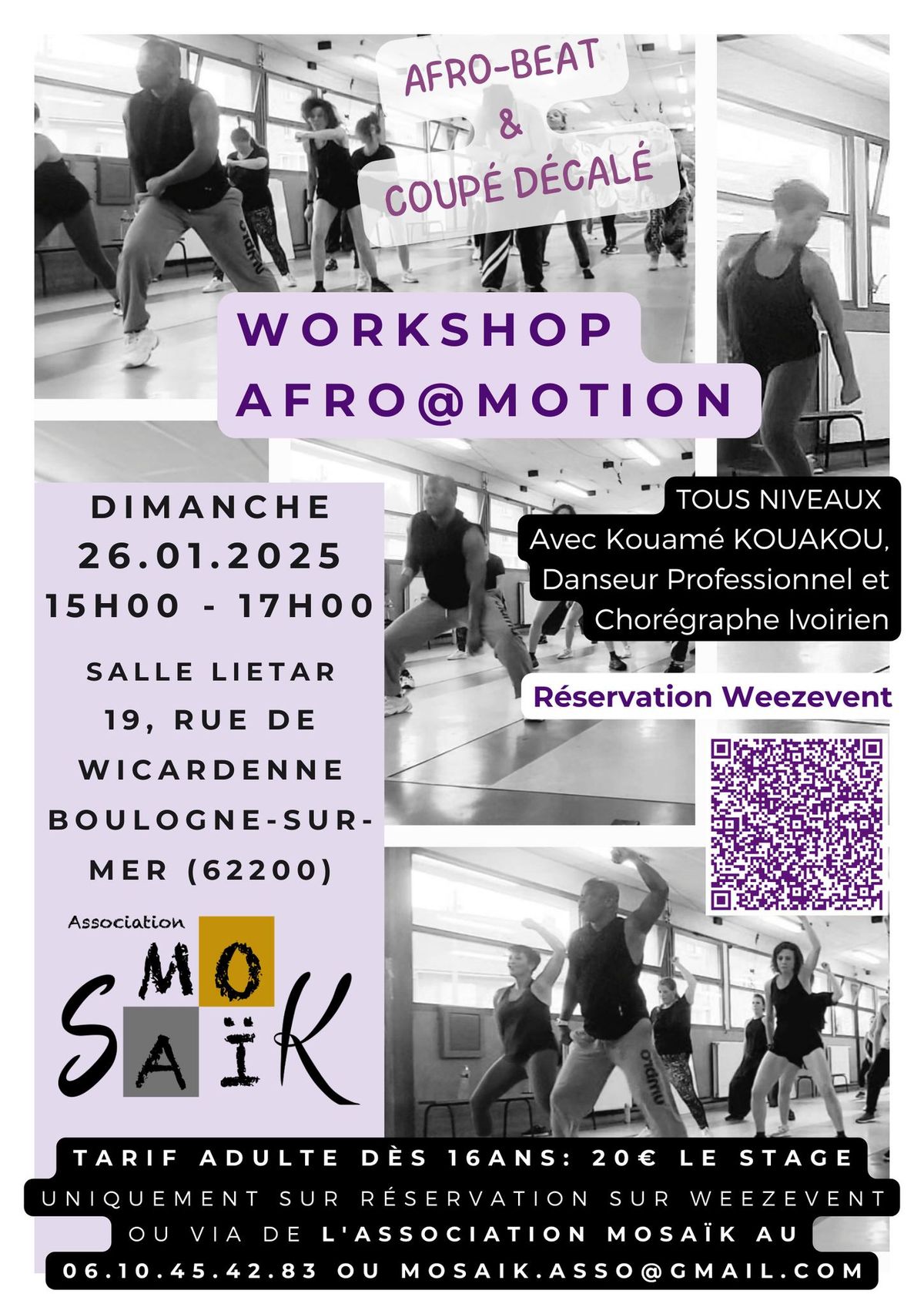 STAGE AFRO@MOTION - BOULOGNE SUR MER