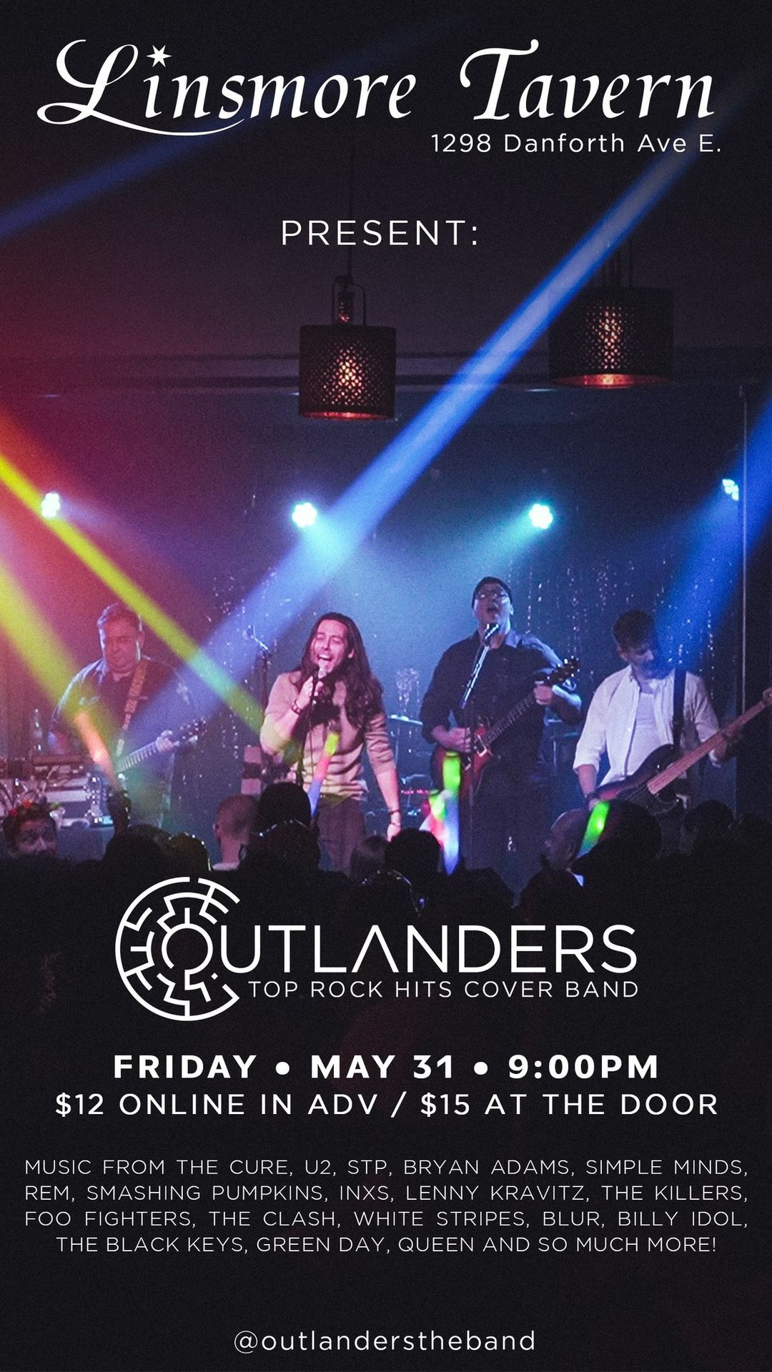 Outlanders Top Rock Hits Cover Band Returns to the Linsmore Tavern!
