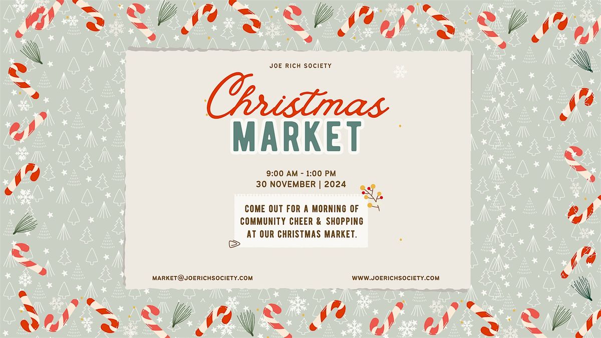 Joe Rich Christmas Market - vendor signup