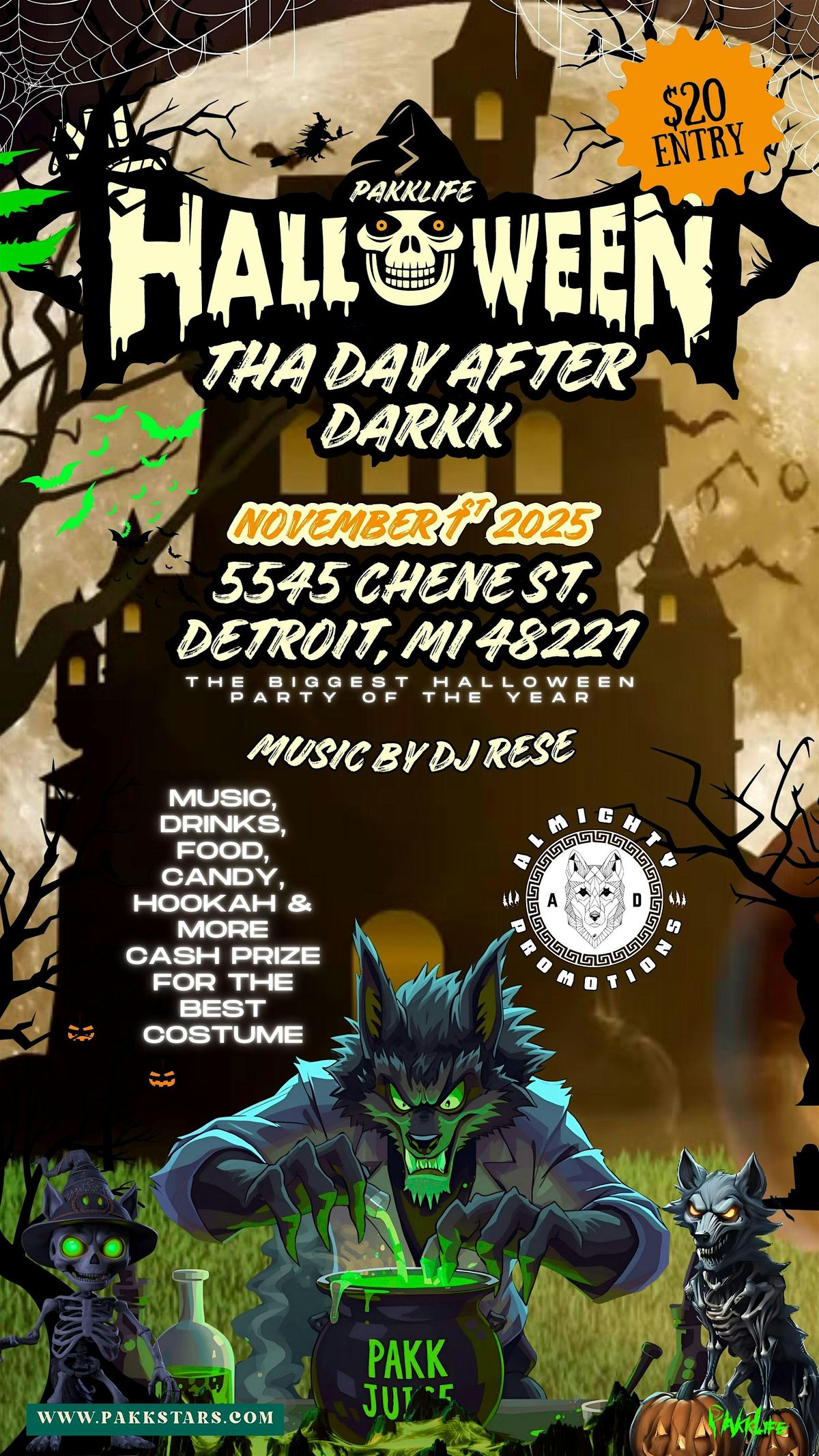 3rd Annual Pakklife Halloween Party After Dark