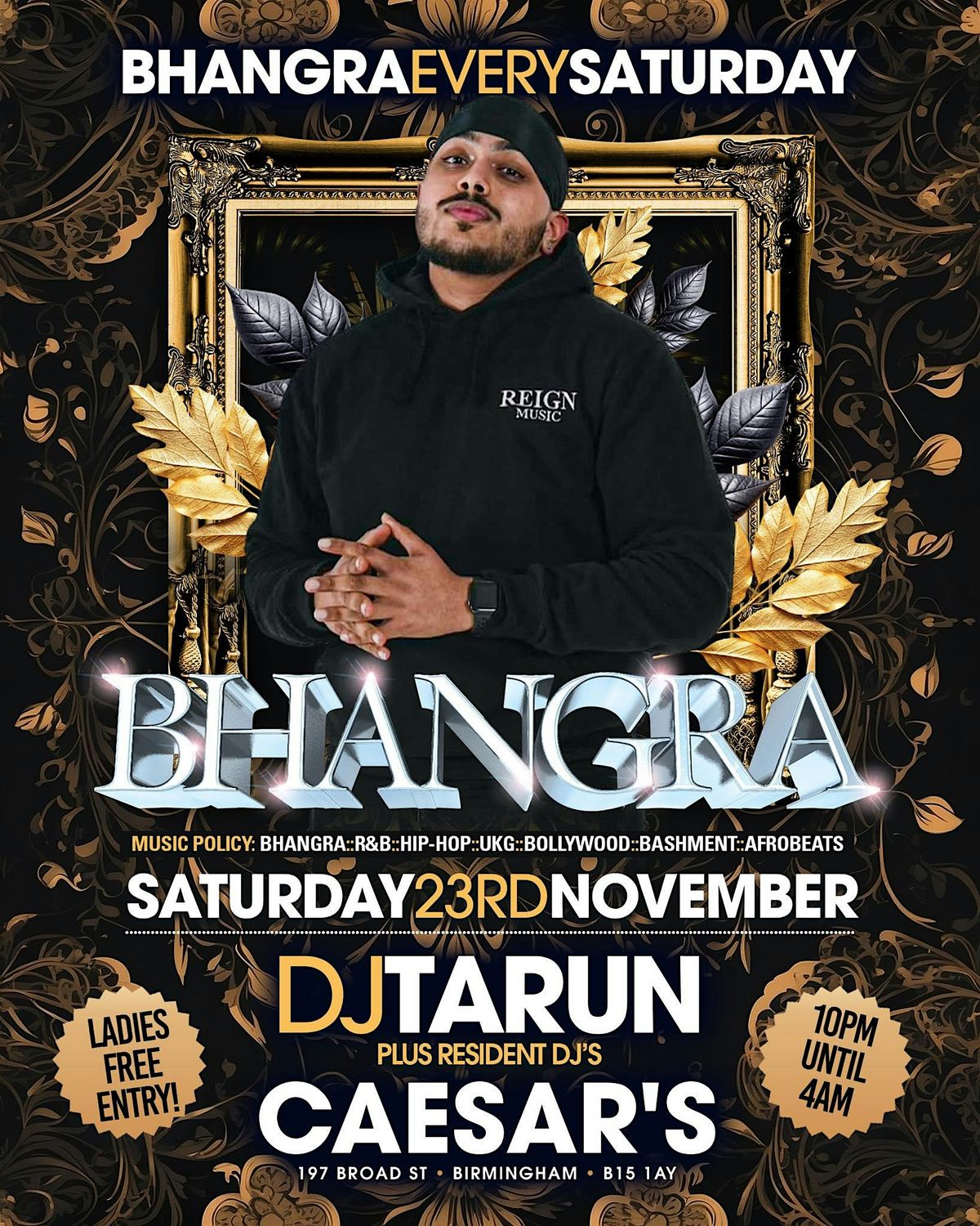 Bhangra Night Sat 23d November - Caesars Bar Broad Street