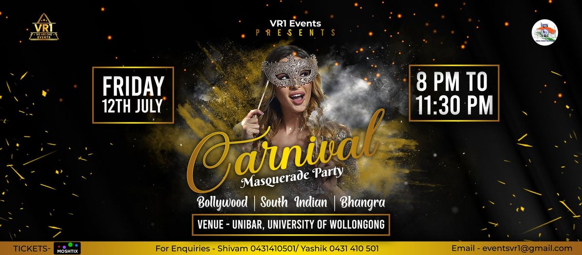Bollywood Masquerade Party @ UniBar, University of Wollongong