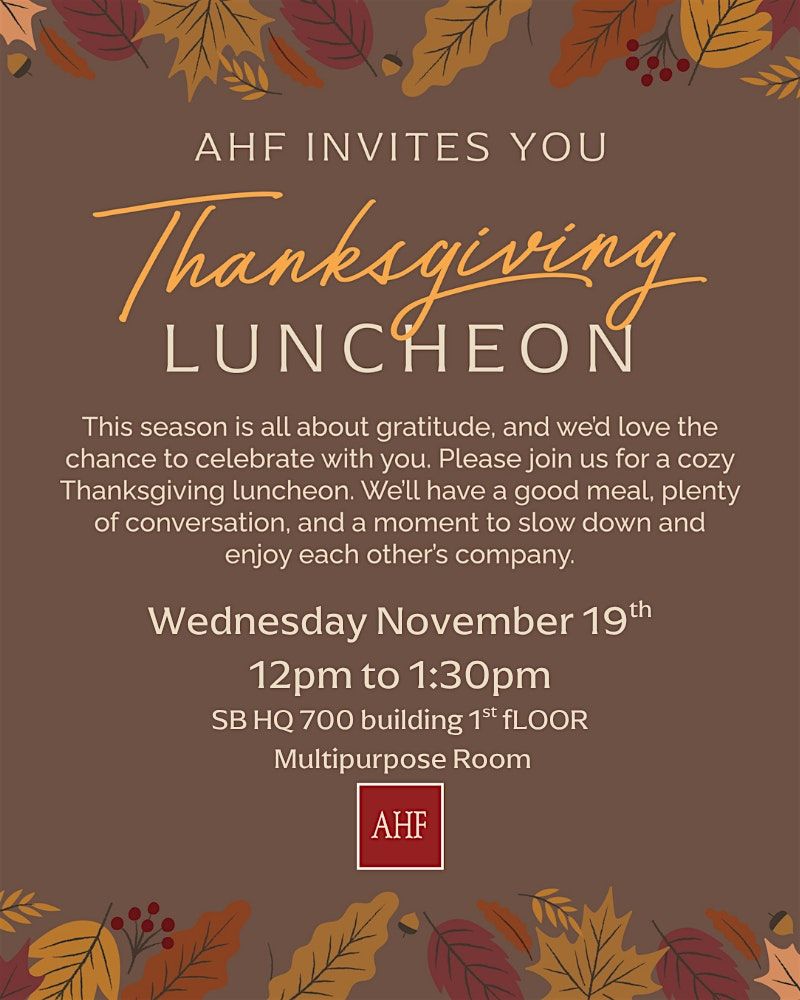 Ft. Lauderdale AHF Thanksgiving