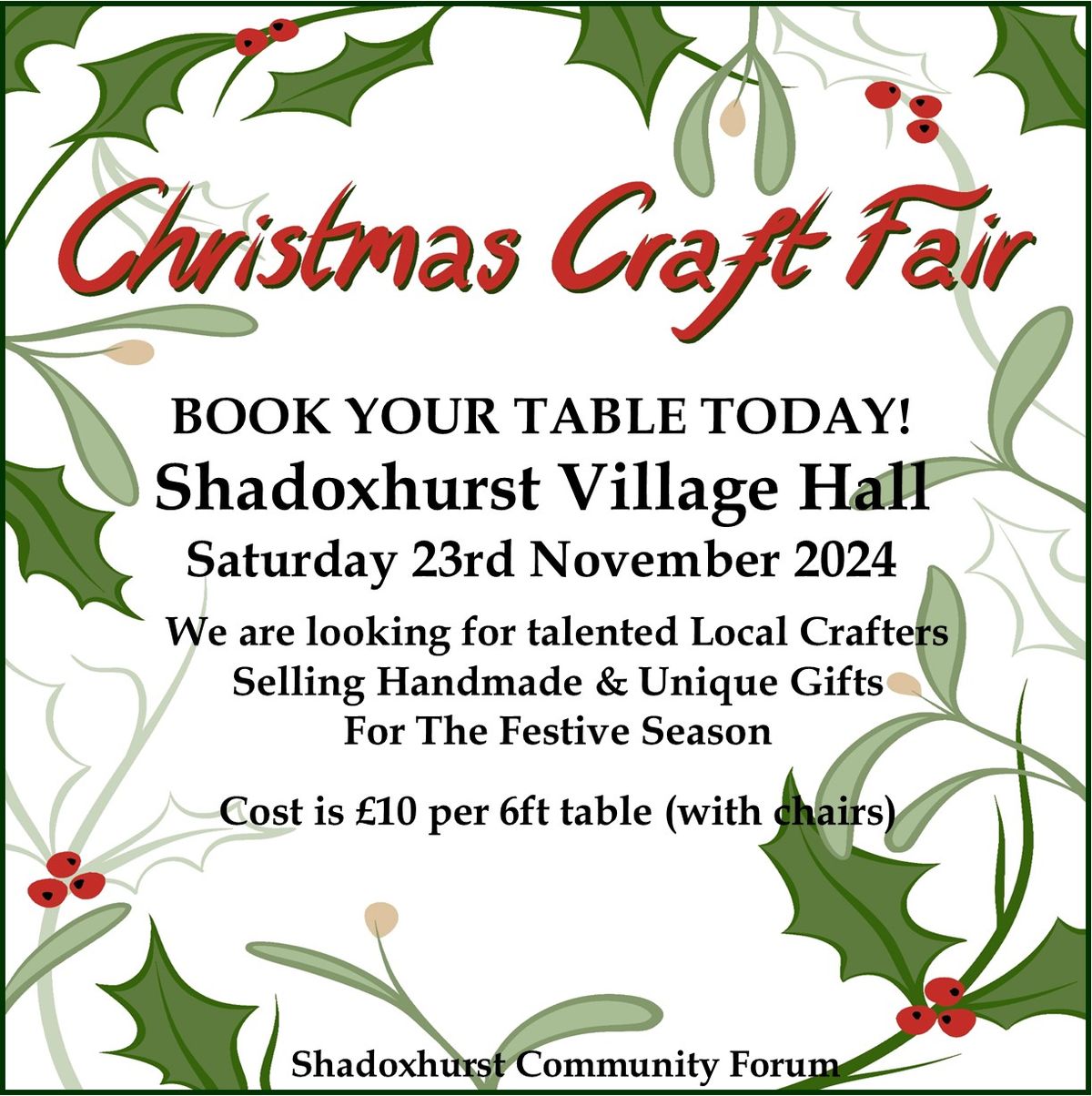 Shadoxhurst Christmas Craft Fair