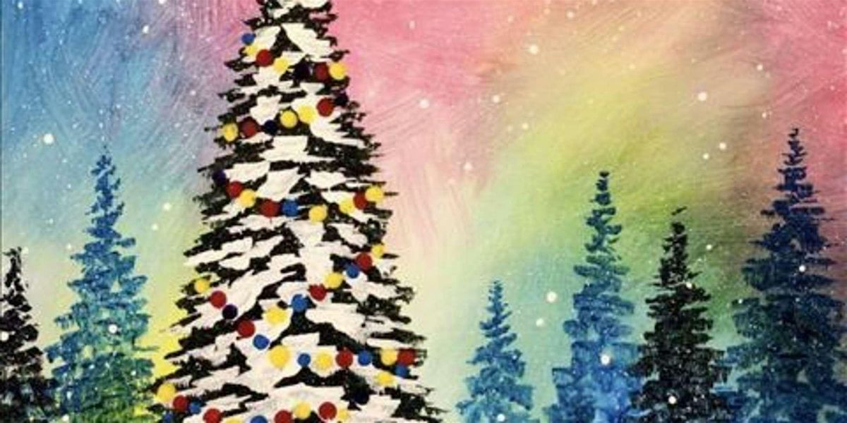 Colorful Forest Christmas Trees - Paint and Sip by Classpop!\u2122