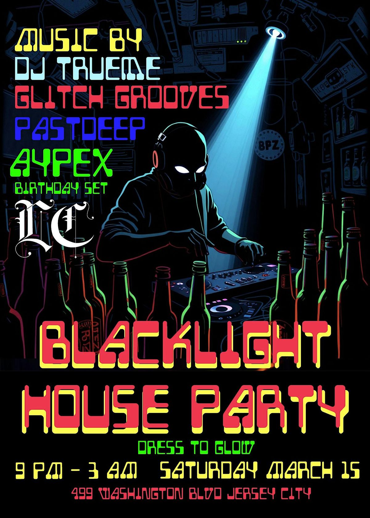 BLACK LIGHT HOUSE PARTY