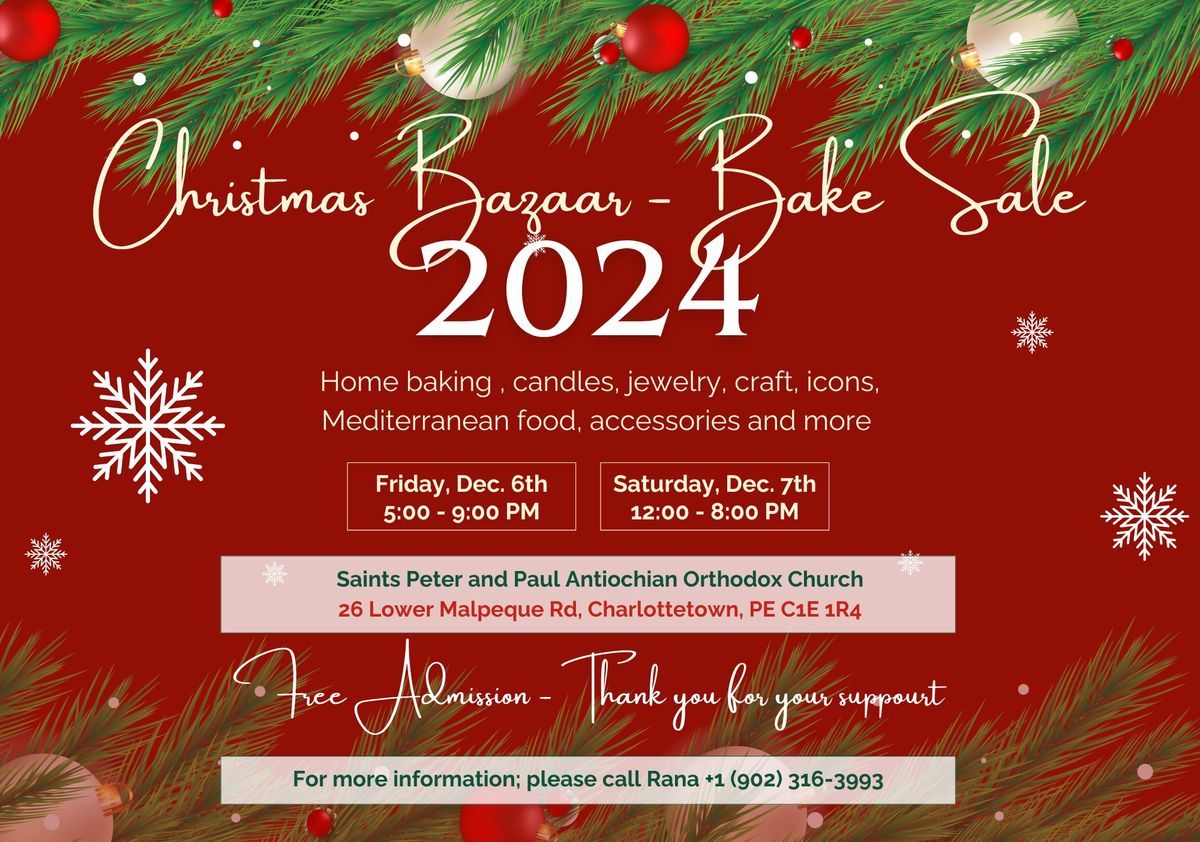 Christmas Bazaar - Bake Sale 2024