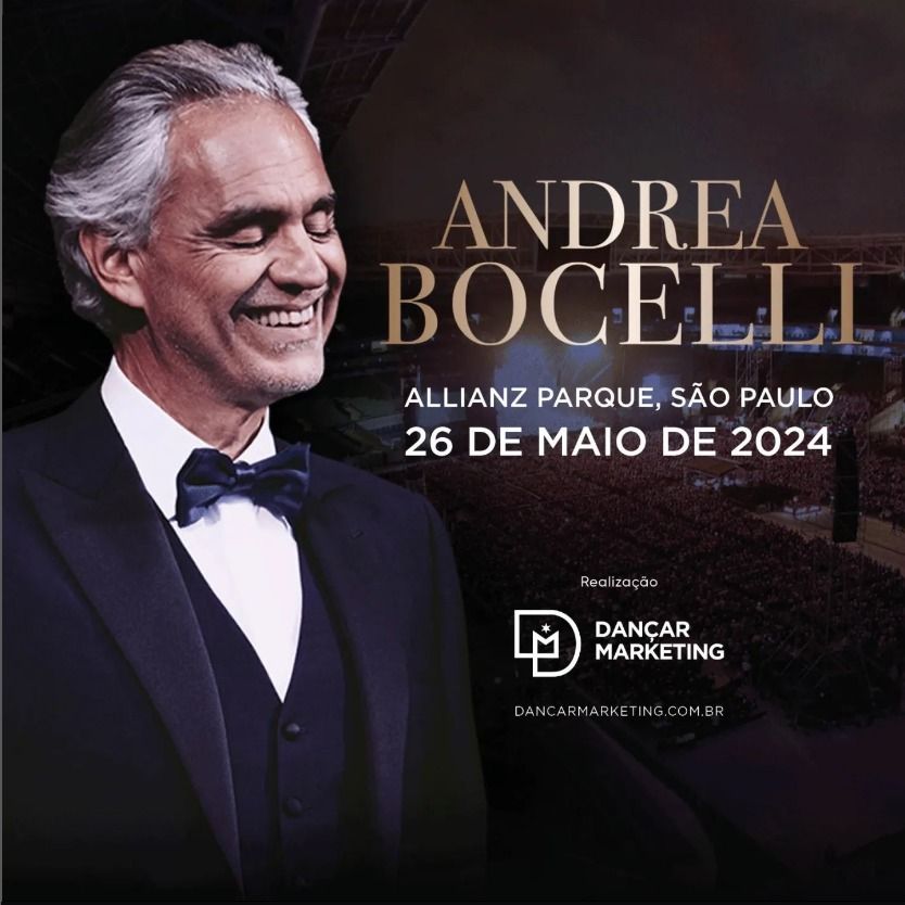 Andrea Bocelli - Excurs\u00e3o Pirassununga, Campinas, Araras, Americana, Limeira e regi\u00e3o