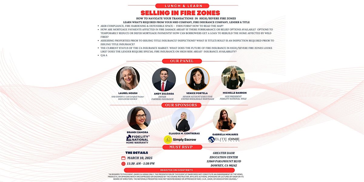 Selling In Fire Zones