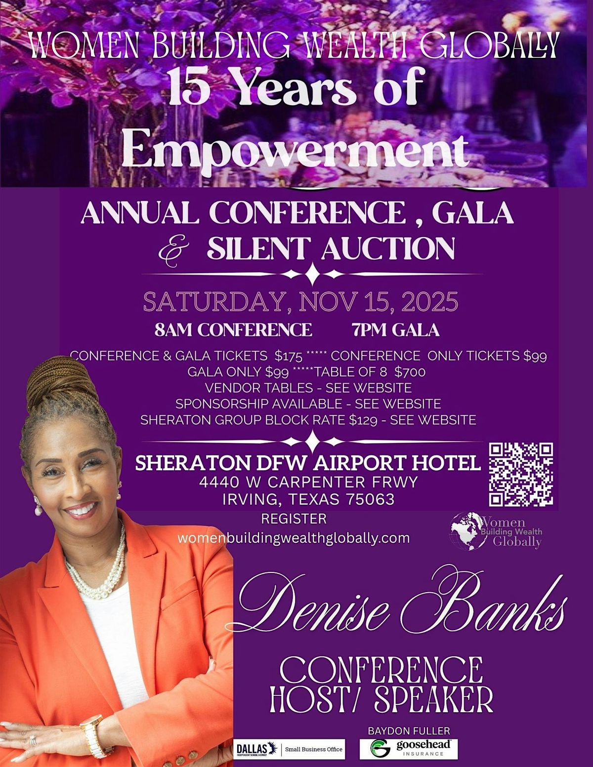 Women Building Wealth Globally 15th  Anniversary Conference and  Gala