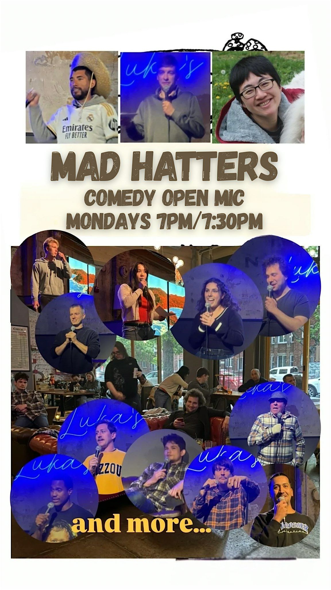 Mad Hatter Comedy Open Mic @ Lukas