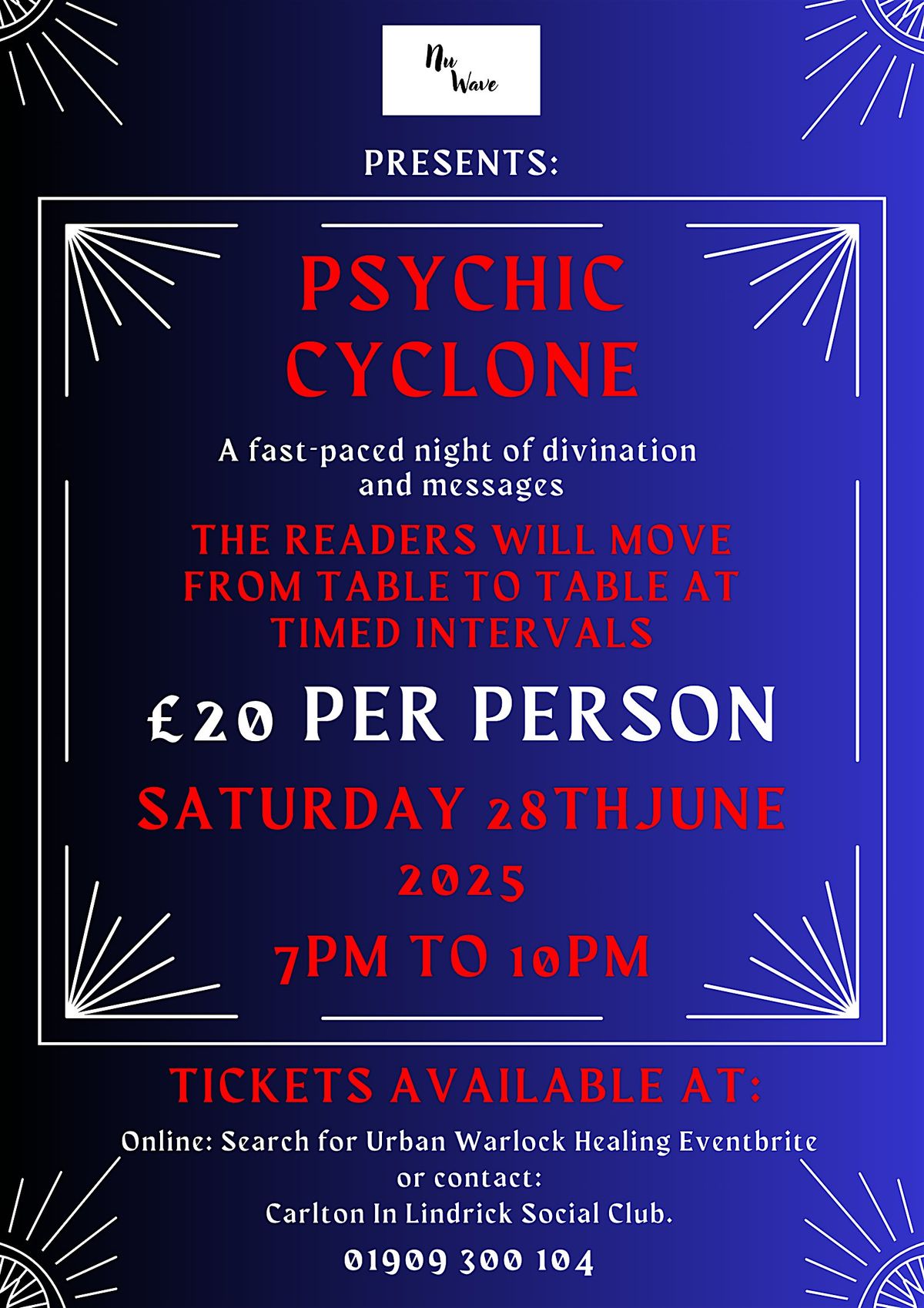 Psychic Cyclone @ The Carlton in Lindrick Social Club