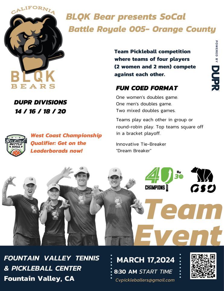 Team League Pickleball SoCal Battle Royale 005- Orange County, Ca ...