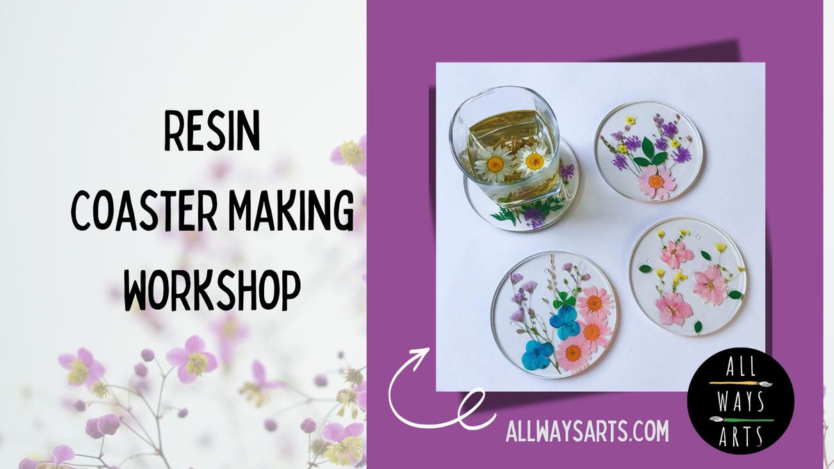 Floral Resin Coaster Workshop in Nashua at Spyglass Brewing