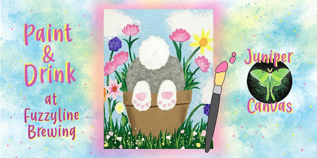 Paint & Drink at Fuzzyline Brewing: Flower Bunny