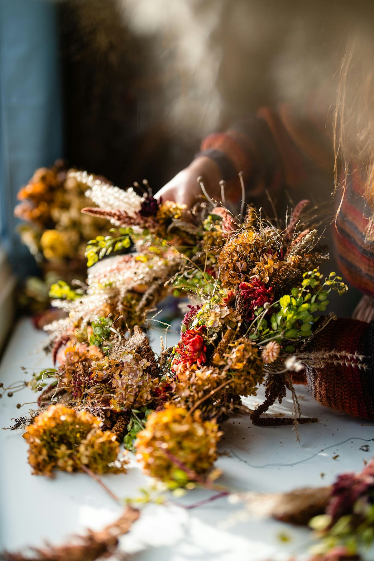 Wreath Making Workshop with Tregarrian Flower Farm
