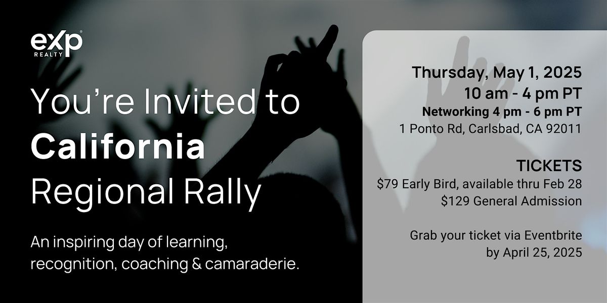 Carlsbad, CA eXp Regional Rally - Thursday, May 1, 2025