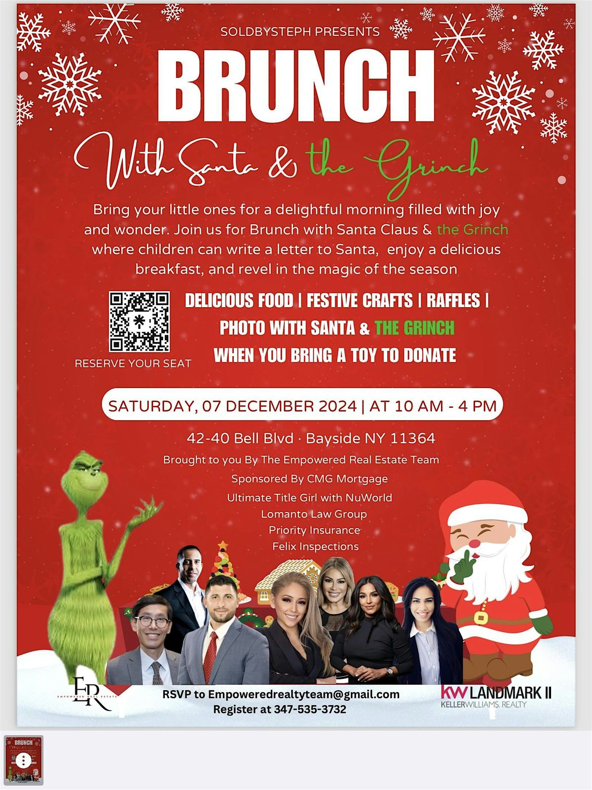 Brunch & Photos with Santa and the Grinch