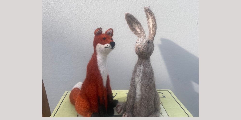 Needle Felted Hares and Foxes Workshop