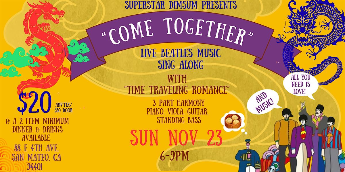 "Come Together " Live Beatles Music Sing Along in San Mateo