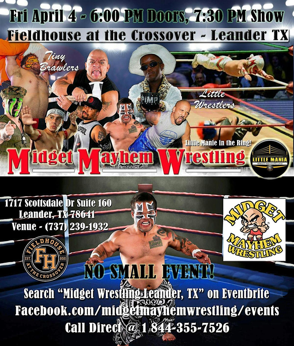 Midget Mayhem \/ Little Mania Wrestling in Through the Ring! Leander TX 16+