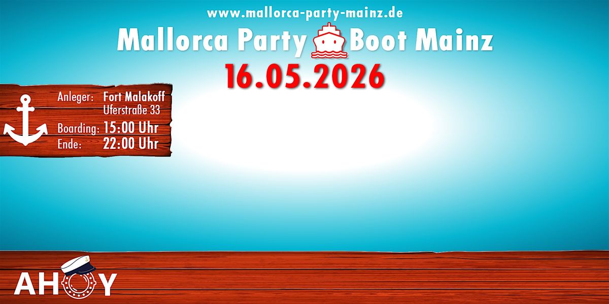 Mallorca Party Boot Mainz 2026