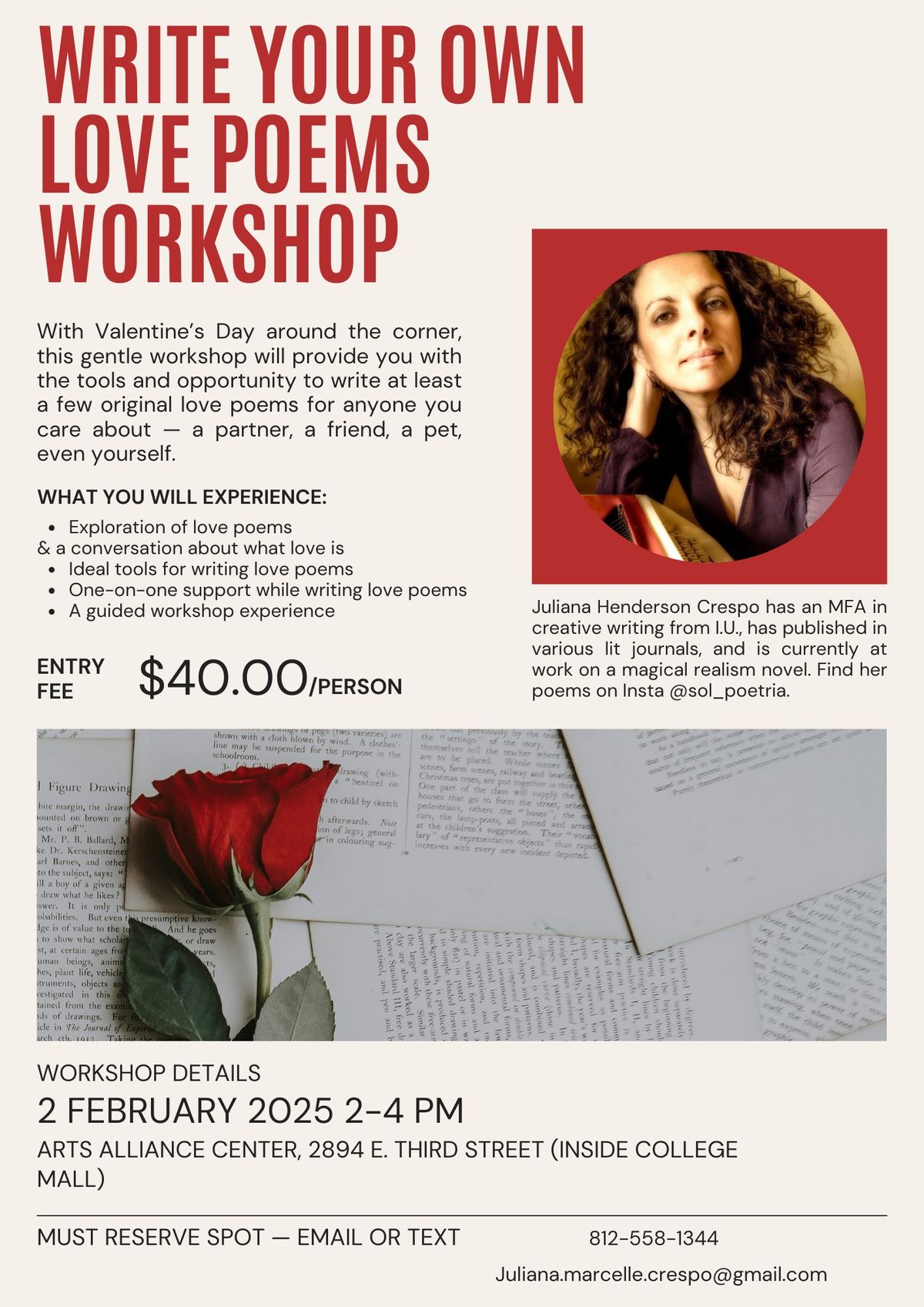 Write Your Own Love Poem Workshop 