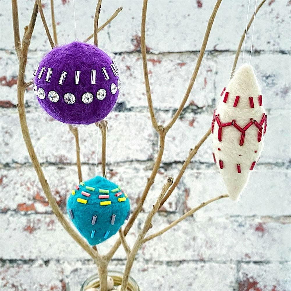 Needle Felted Festive Decorations Workshop