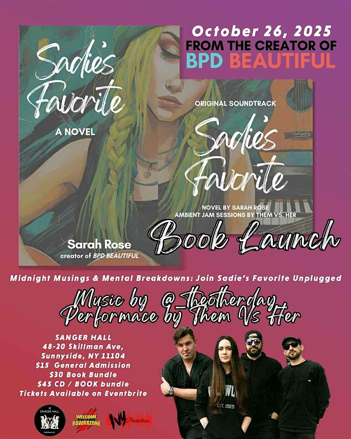 Sadies Favorite Book Launch Event