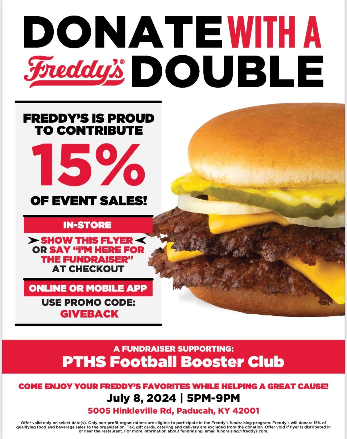 Freddy\u2019s Fundraiser Night 