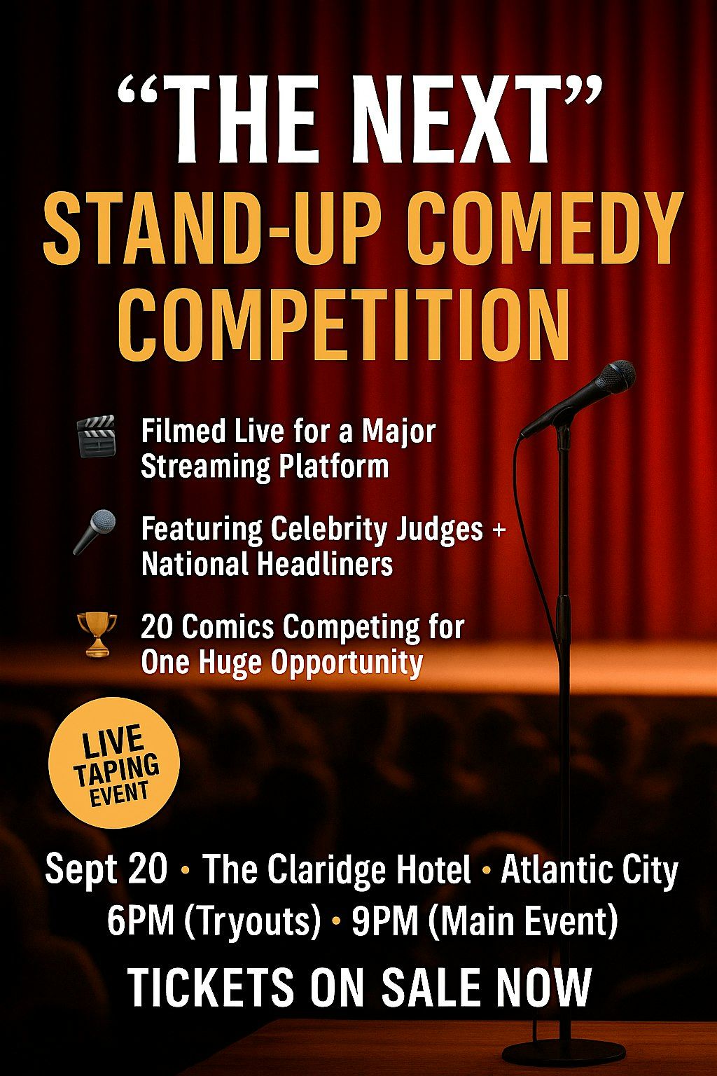 'The Next" Comedy Competition Filming Main Show