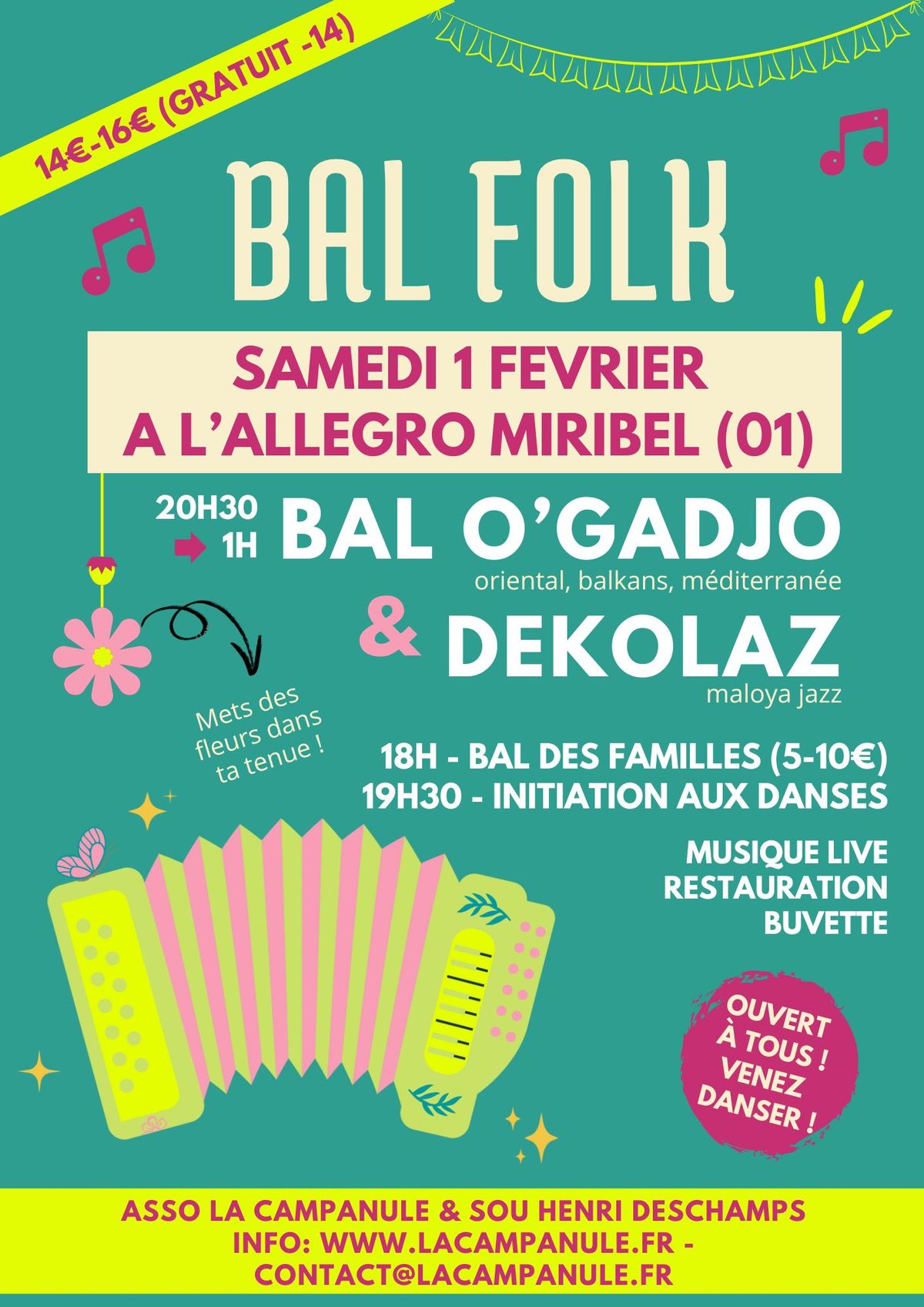 Bal folk avec Bal O'Gadjo et Dekolaz