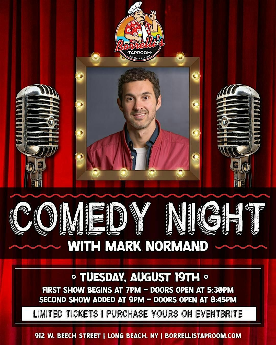 Comedy Night with Mark Normand @Borrellis Taproom