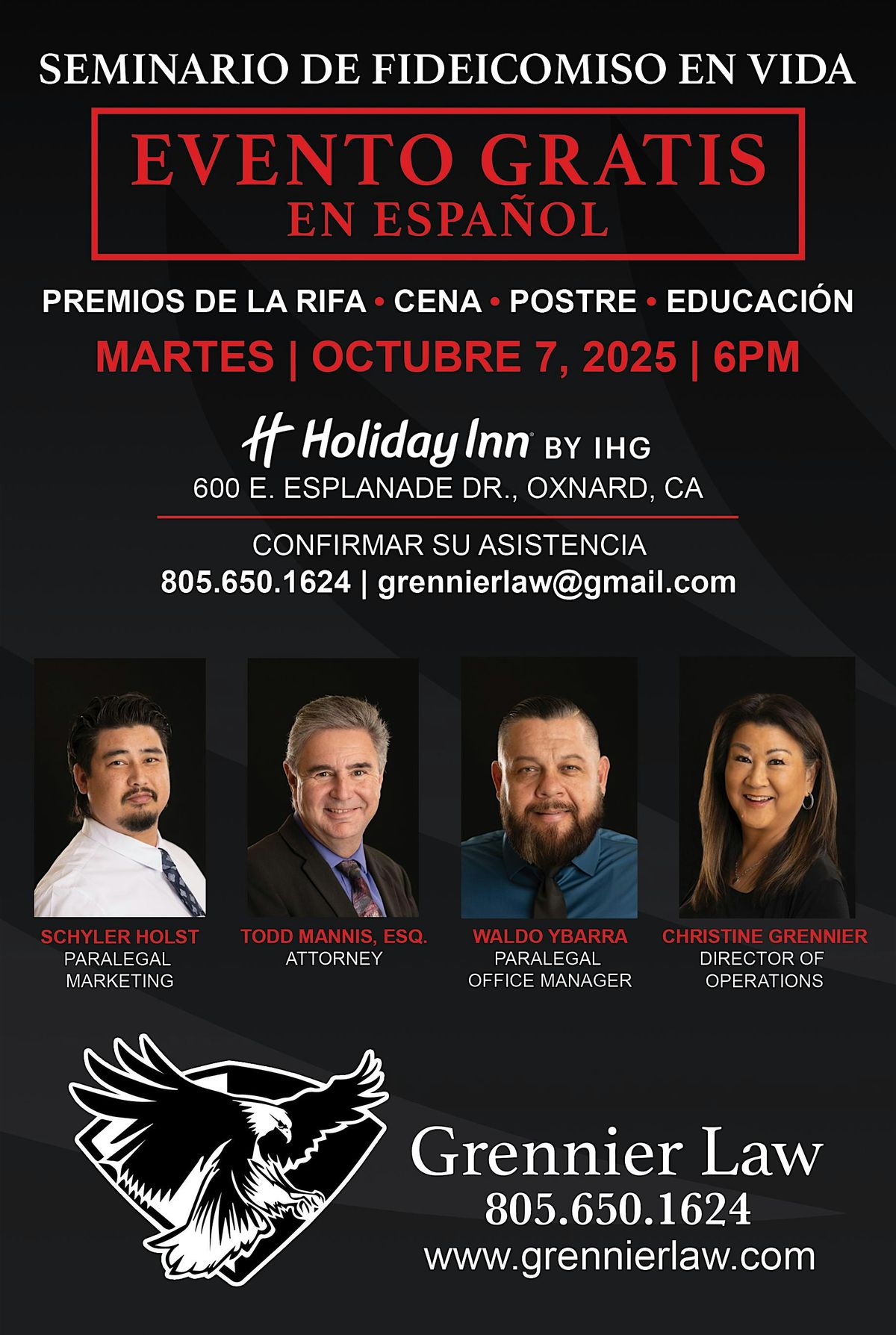 FREE Living Trust Seminar - IN SPANISH  Come join us for a FREE