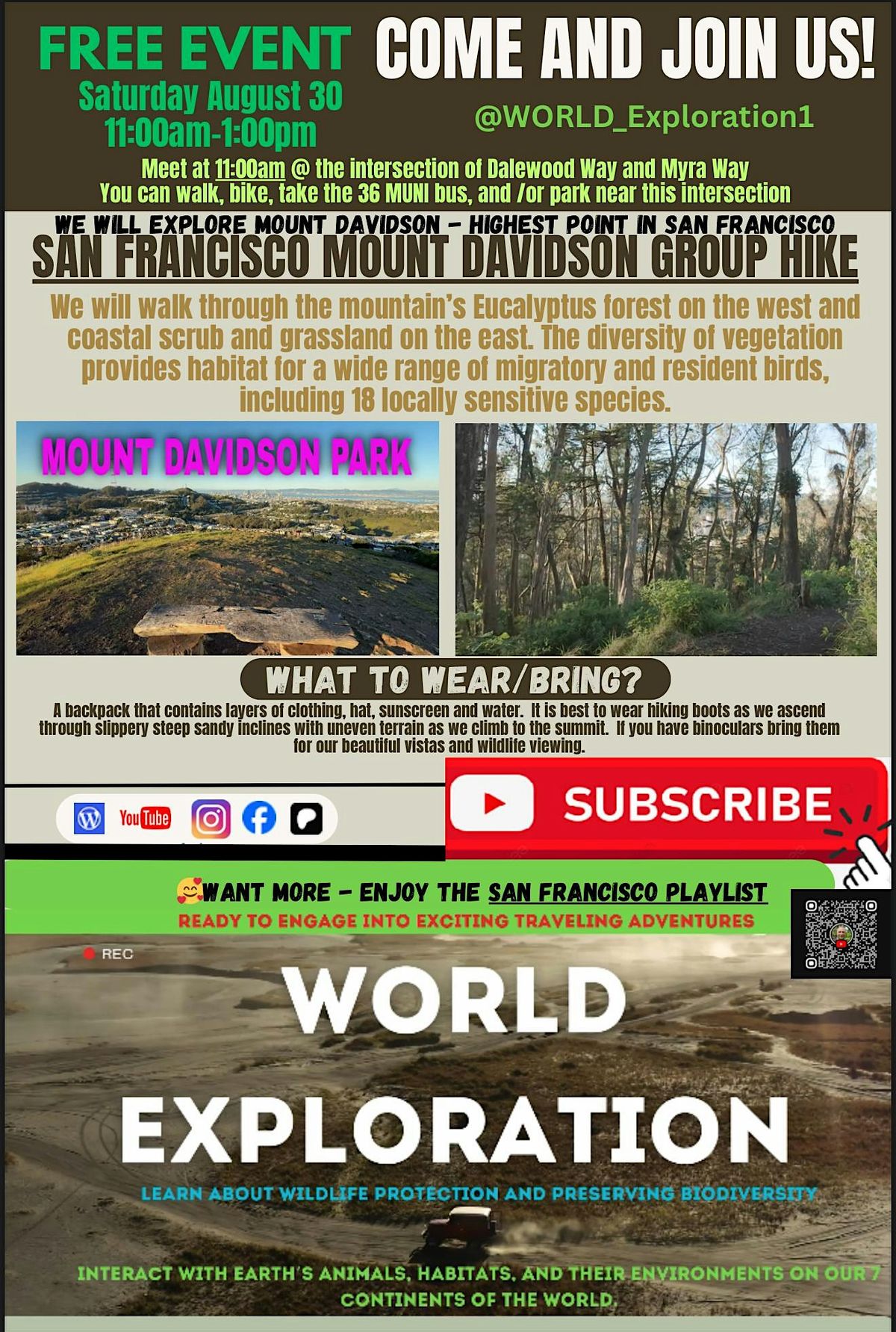 SF Group Hike Adventure - Mount Davidson