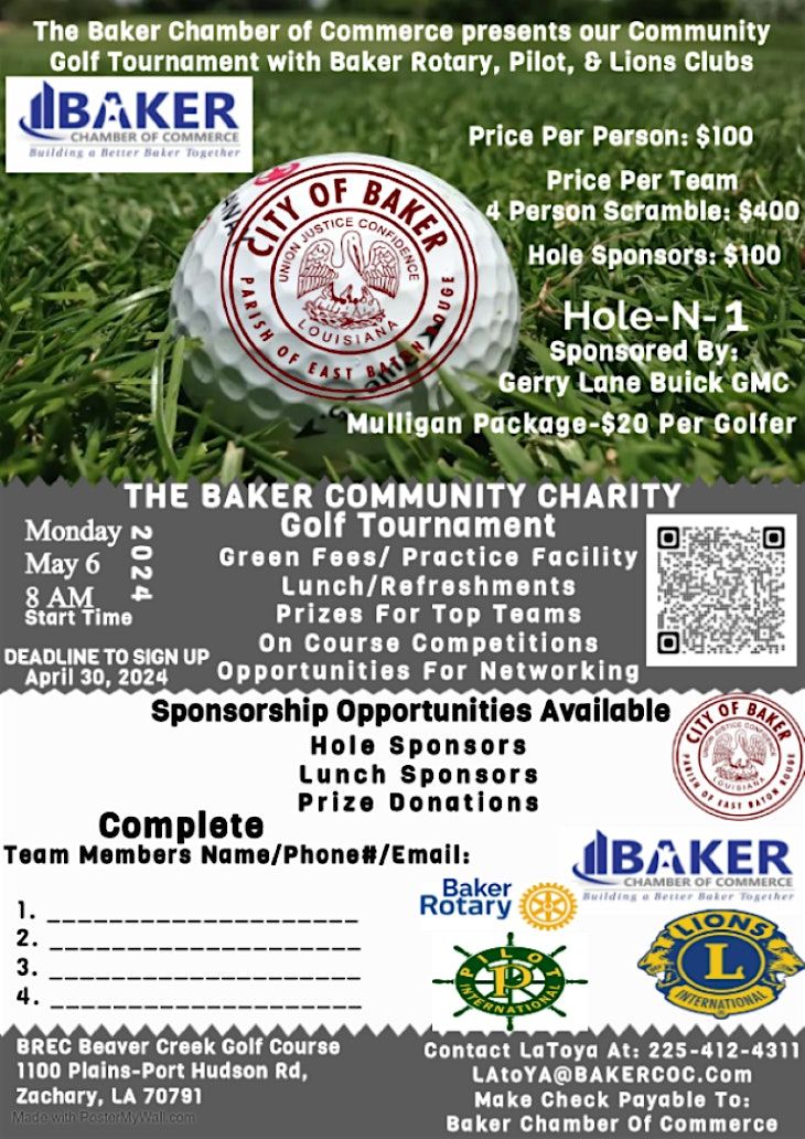 Baker Community Charity Golf Tournament