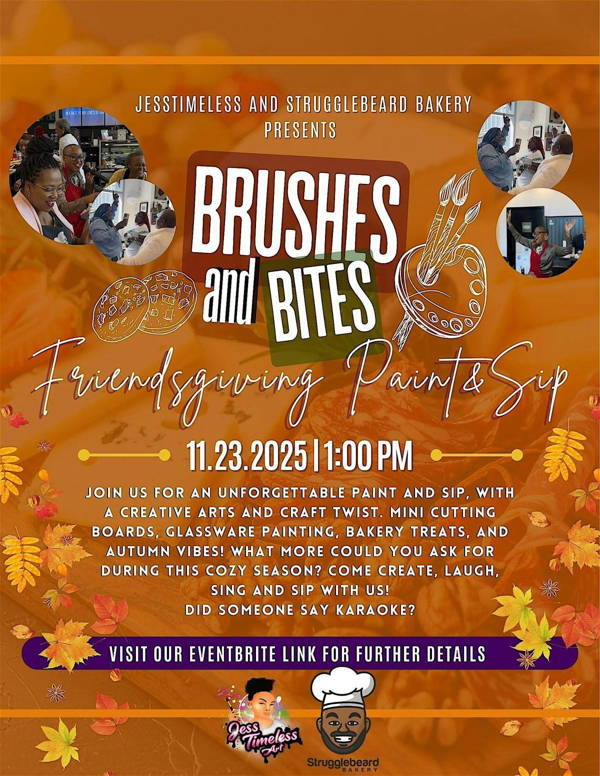 Brushes and Bites: Friendsgiving Paint&Sip
