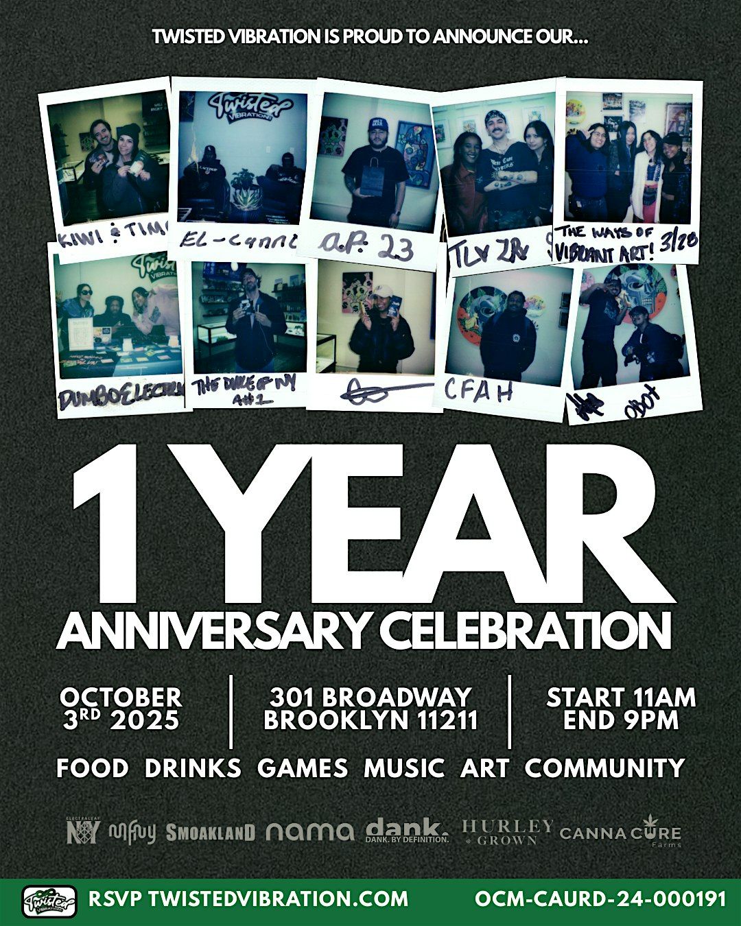 1 Year Anniversary Celebration - Twisted Vibration Williamsburg