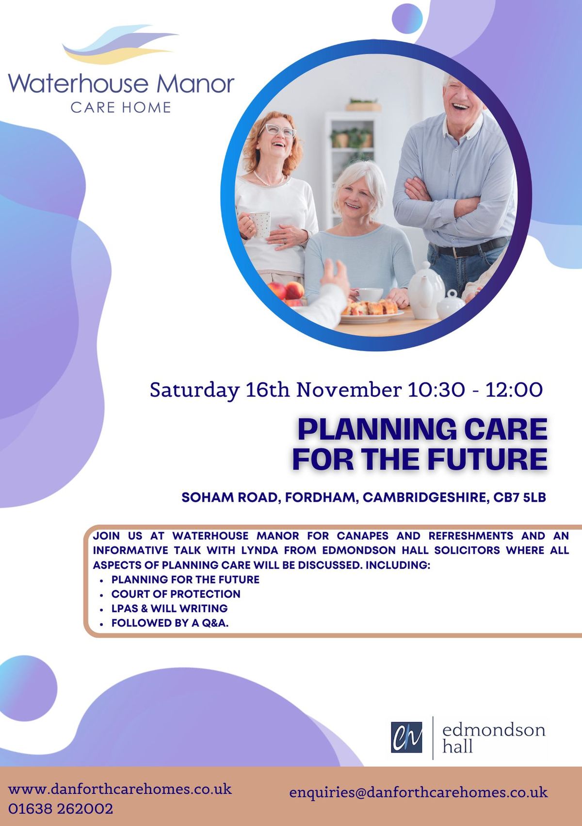 Planning Care For the Future at Waterhouse Manor