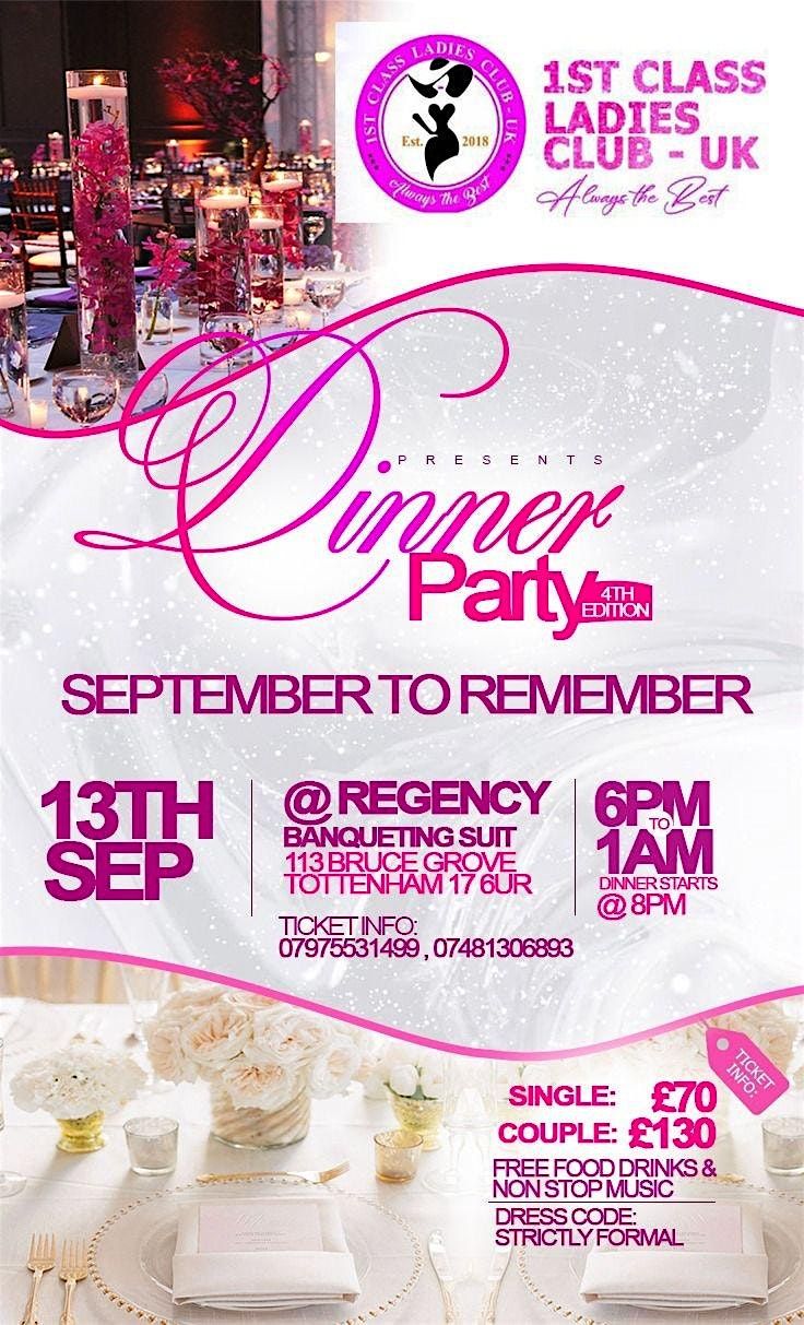 1st Class Ladies Dinner & Dance Party