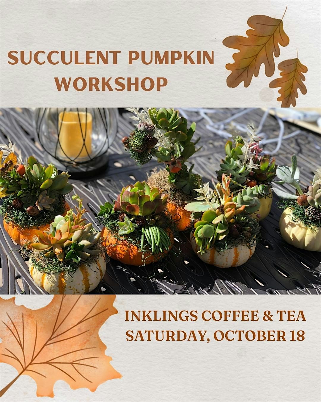 Succulent Pumpkin Workshop at Inklings