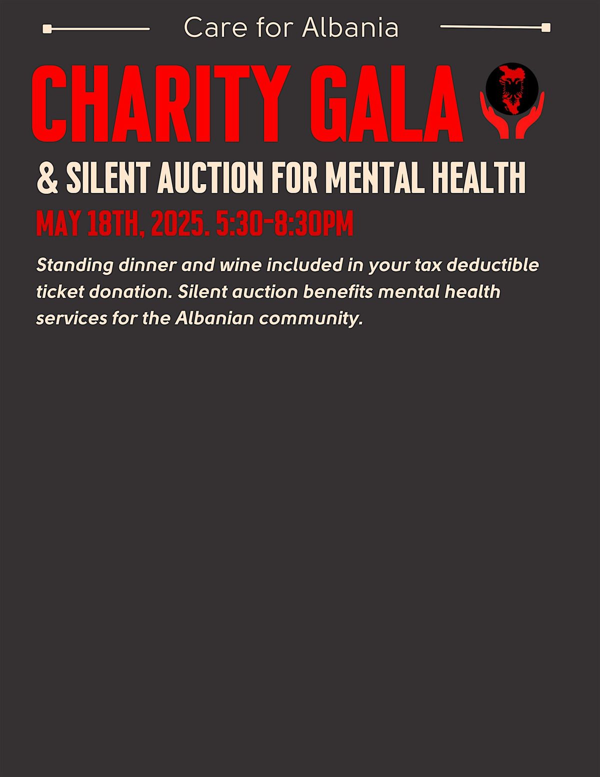 Care for Albania Charity Gala and Silent Auction for Mental Health