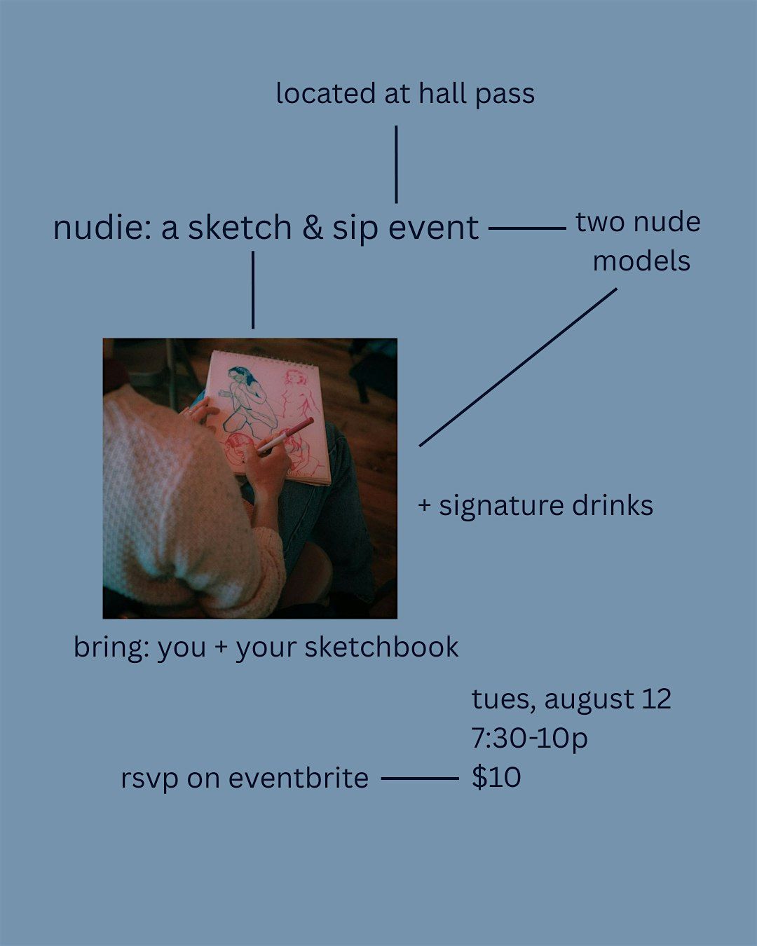 nudie: a sketch & sip event
