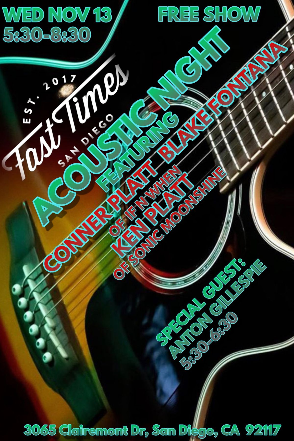 Acoustic Night at Fast Times!