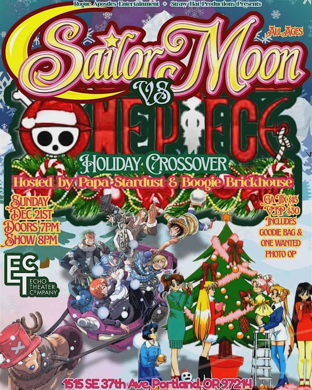 One Piece VS Sailor Moon Inspired Holiday Crossover