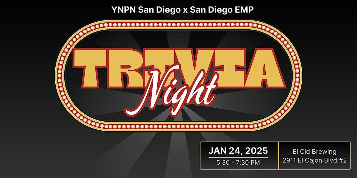 YNPN San Diego and San Diego EMP Trivia Night