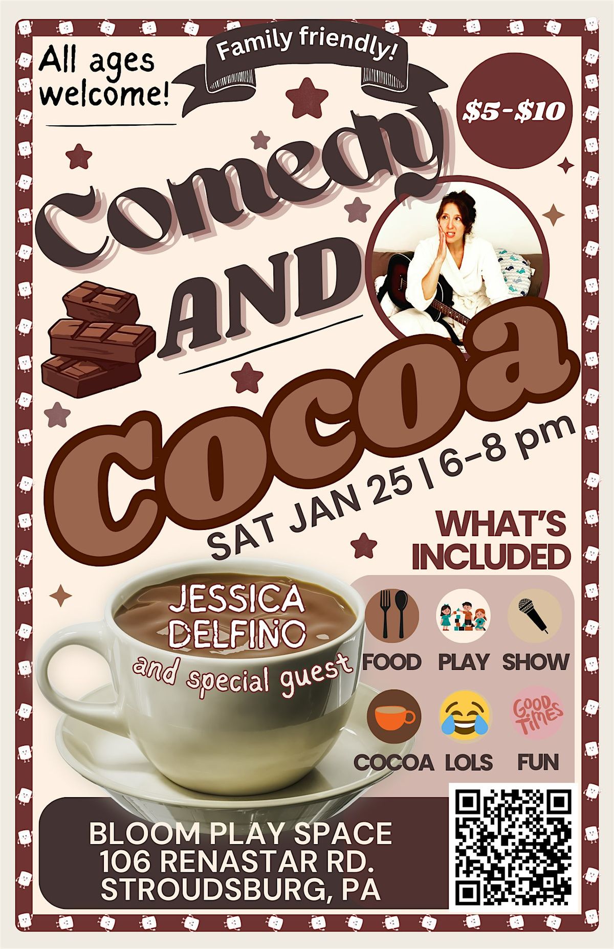 Comedy and Cocoa - Family-friendly comedy show, meet up, playdate, dinner