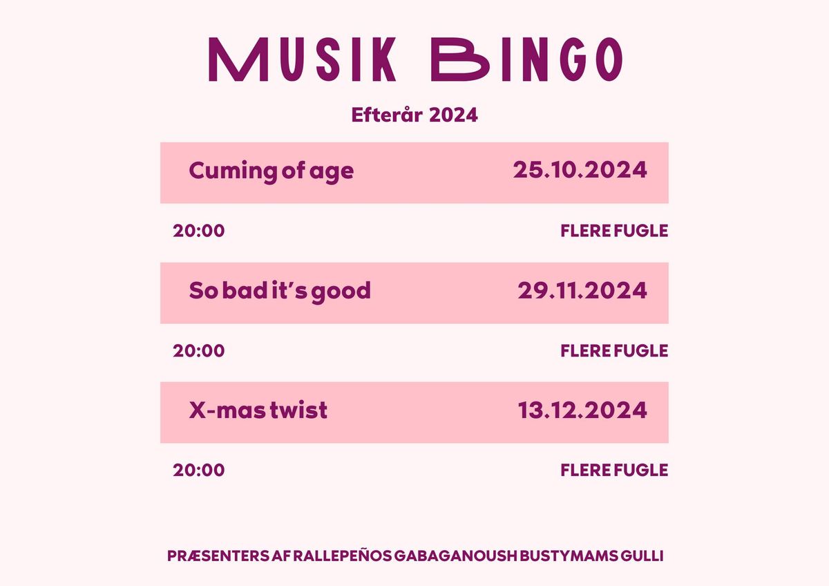 Musik Bingo - So bad it's good